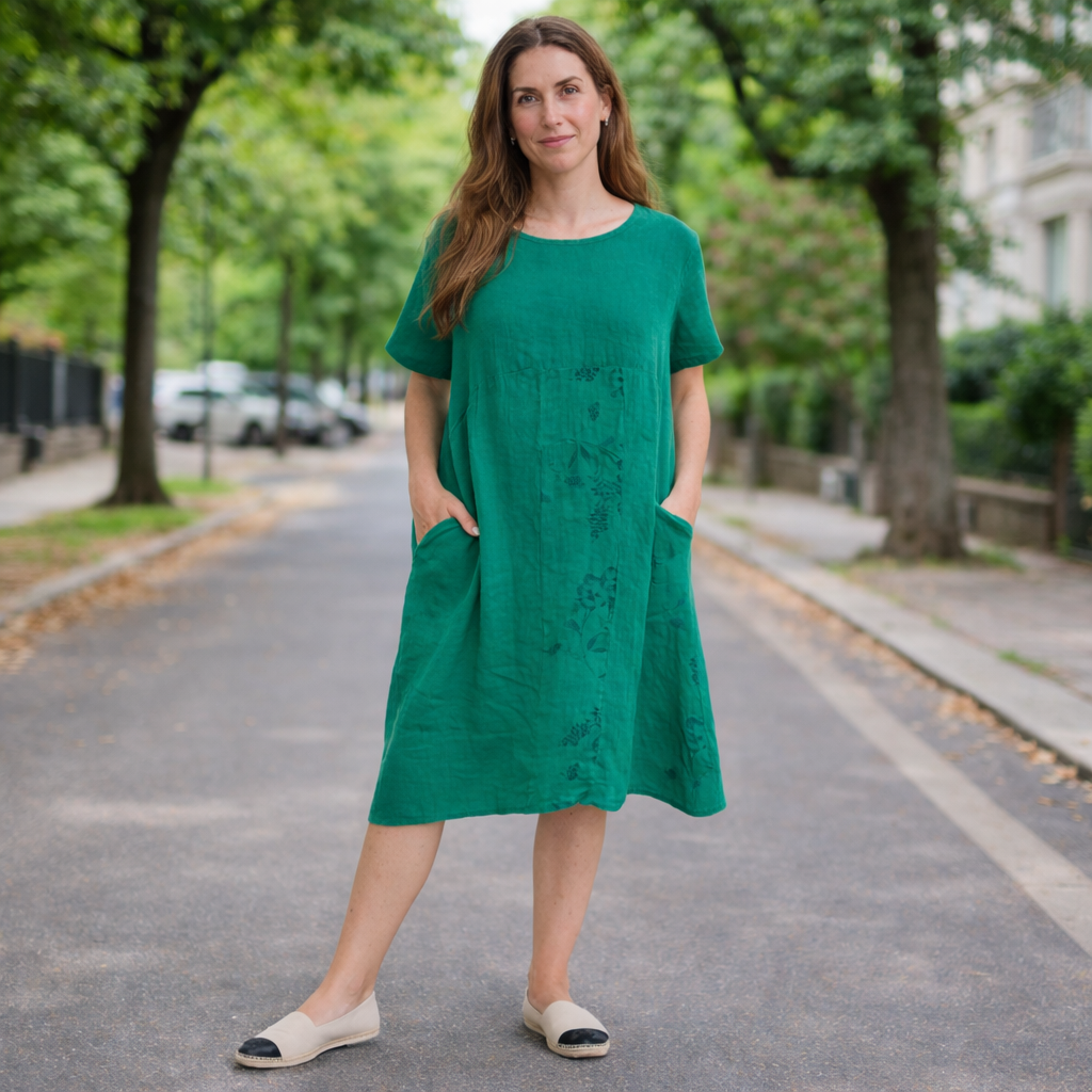 VERA MAY ITALIAN LINEN GUCCI DRESS 6002