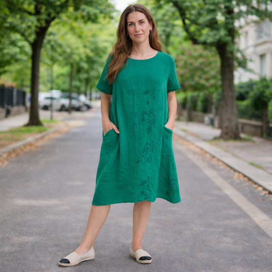 VERA MAY ITALIAN LINEN GUCCI DRESS 6002