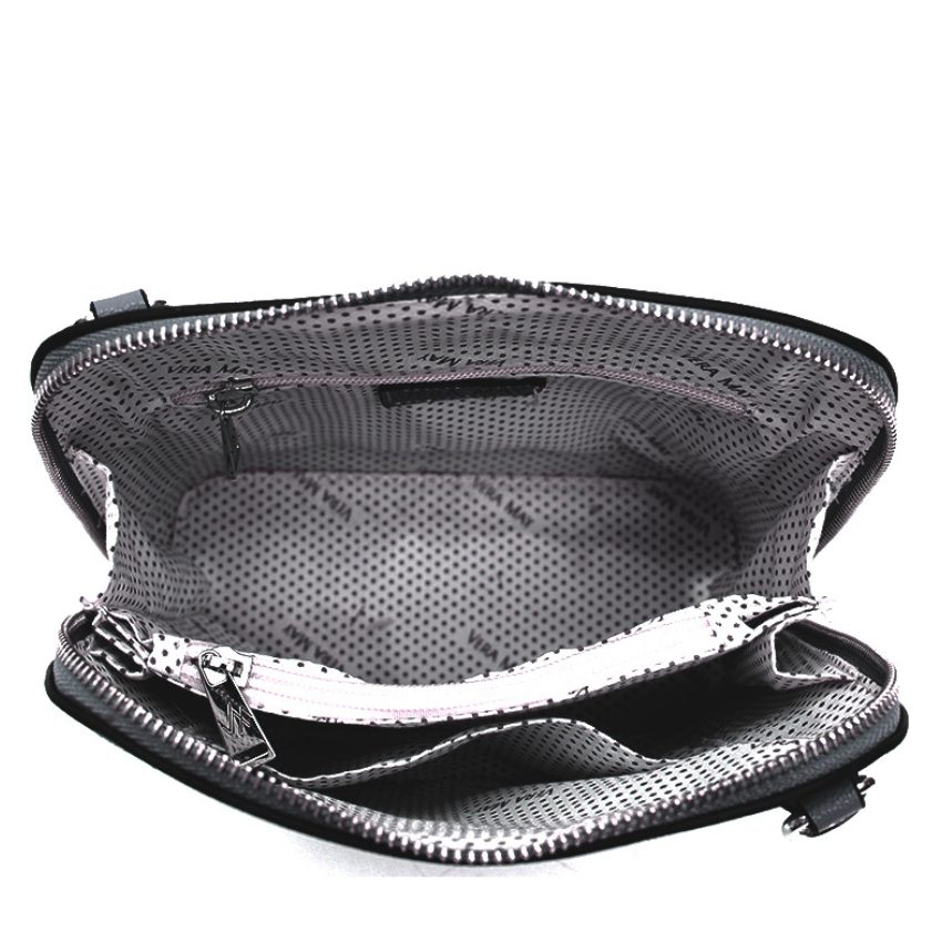 VERA MAY DAYNA BLACK VEGAN LEATHER HANDBAG
