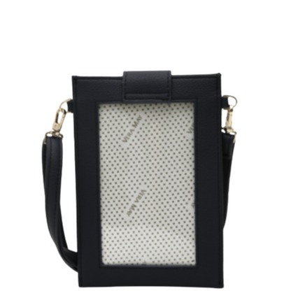 VERA MAY ELLE BLACK VEGAN LEATHER HANDBAG