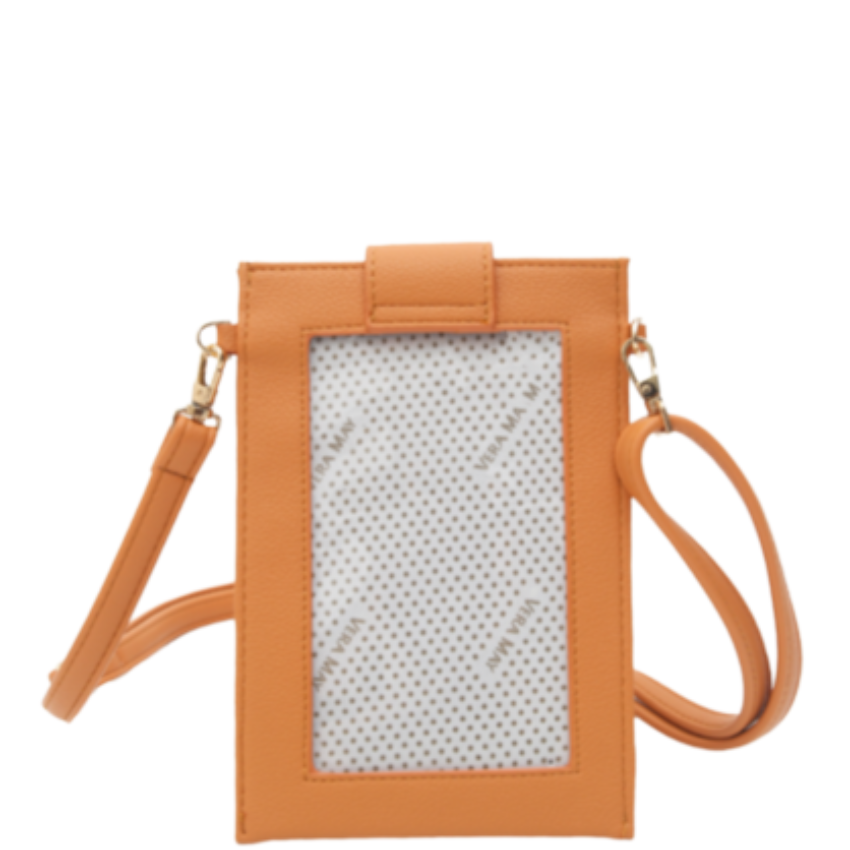 VERA MAY ELLE ORANGE VEGAN LEATHER HANDBAG
