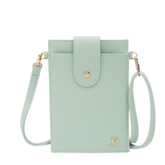 VERA MAY ELLE GREEN VEGAN LEATHER HANDBAG