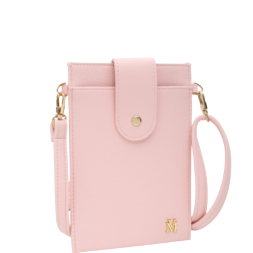VERA MAY ELLE PINK VEGAN LEATHER HANDBAG