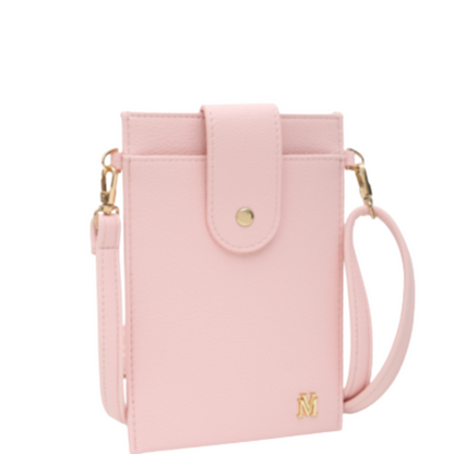 VERA MAY ELLE PINK VEGAN LEATHER HANDBAG
