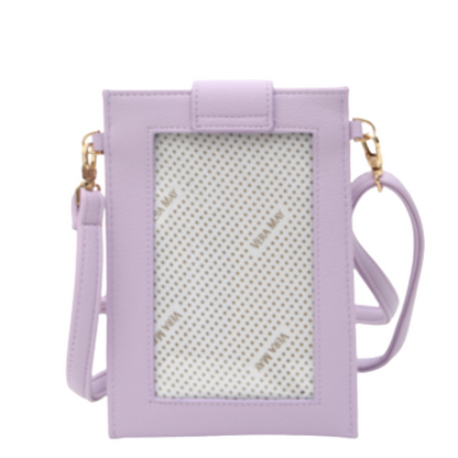 VERA MAY ELLE PURPLE VEGAN LEATHER HANDBAG