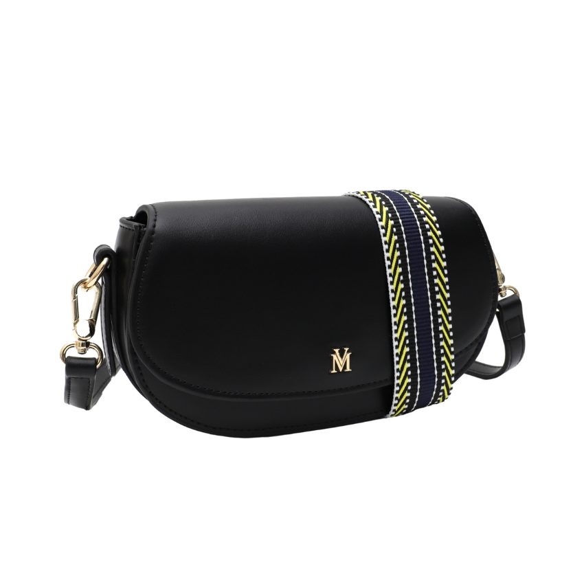 VERA MAY ELVIE BLACK VEGAN LEATHER HANDBAG