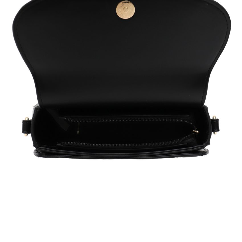 VERA MAY ELVIE BLACK VEGAN LEATHER HANDBAG