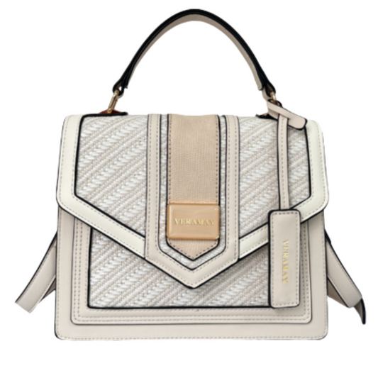 VERA MAY EMILY NATURAL VEGAN LEATHER HANDBAG