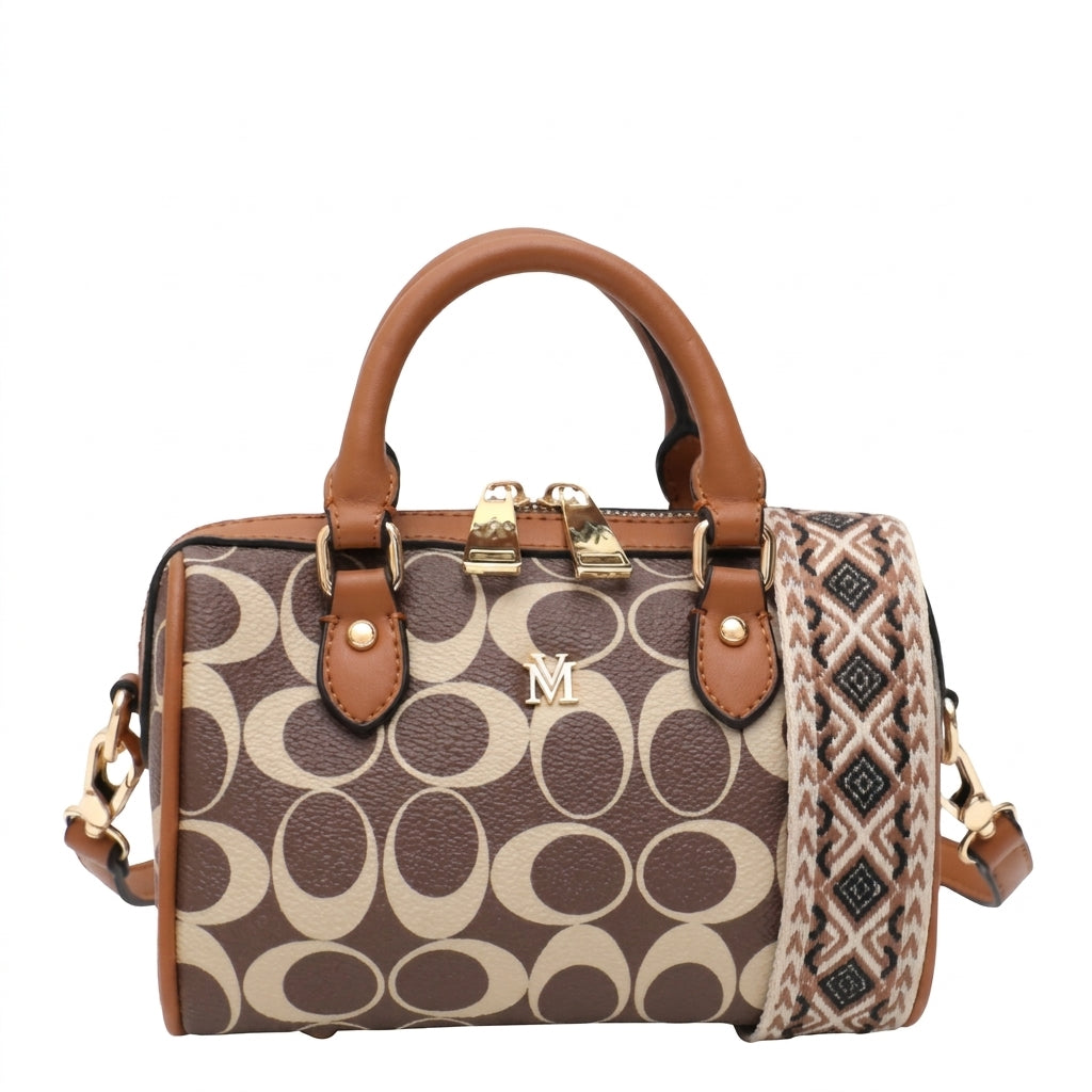 EMBER Brown/Tan - Vegan Leather Handbag