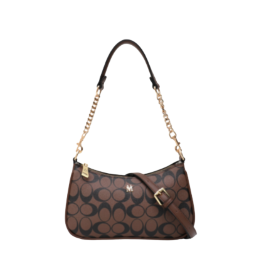 VERA MAY EVA COFFEE VEGAN LEATHER HANDBAG