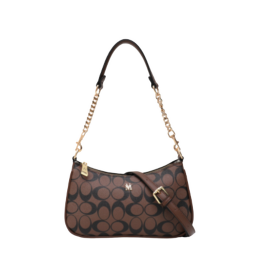 VERA MAY EVA COFFEE VEGAN LEATHER HANDBAG