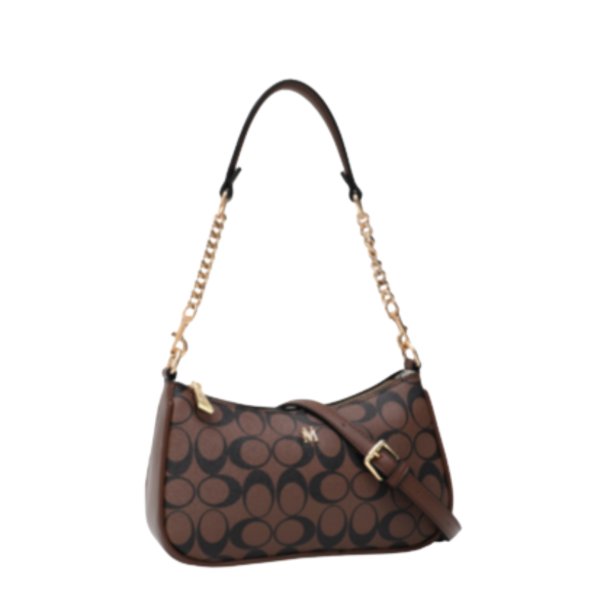 VERA MAY EVA COFFEE VEGAN LEATHER HANDBAG