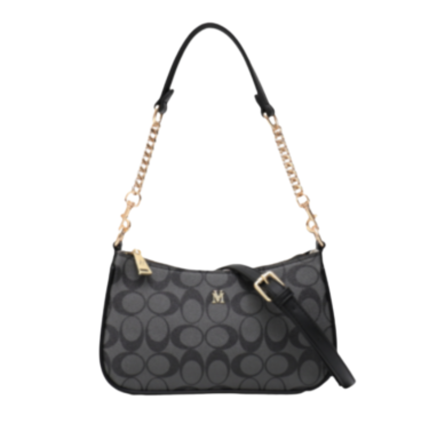 VERA MAY EVA BLACK VEGAN LEATHER HANDBAG