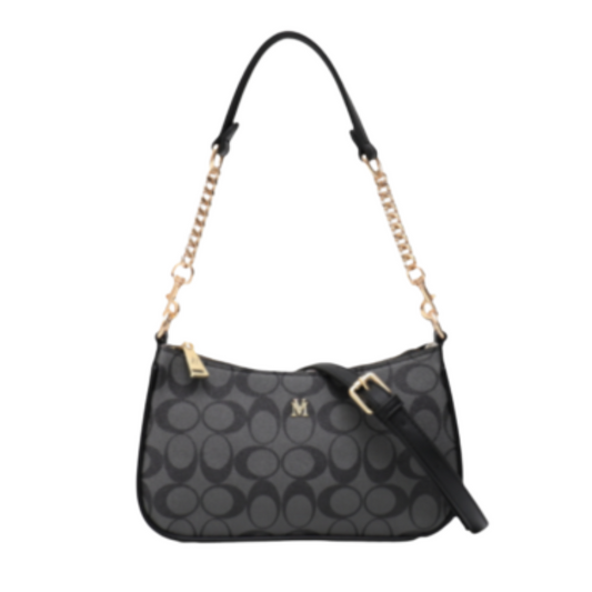 VERA MAY EVA BLACK VEGAN LEATHER HANDBAG