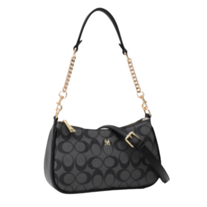 VERA MAY EVA BLACK VEGAN LEATHER HANDBAG