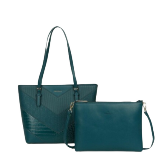 VERA MAY FAITH TEAL SET OF 2 VEGAN FASHION HANDBAG