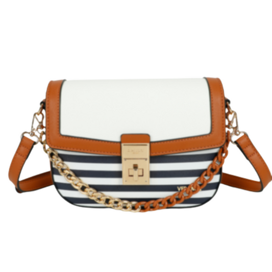 VERA MAY FRANKIE STRIPE VEGAN FASHION HANDBAG