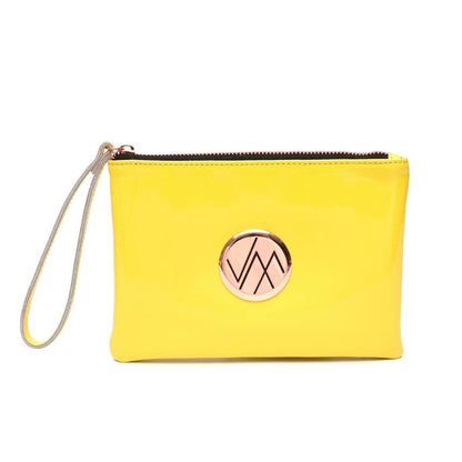 vera may genuine leather clutch bag