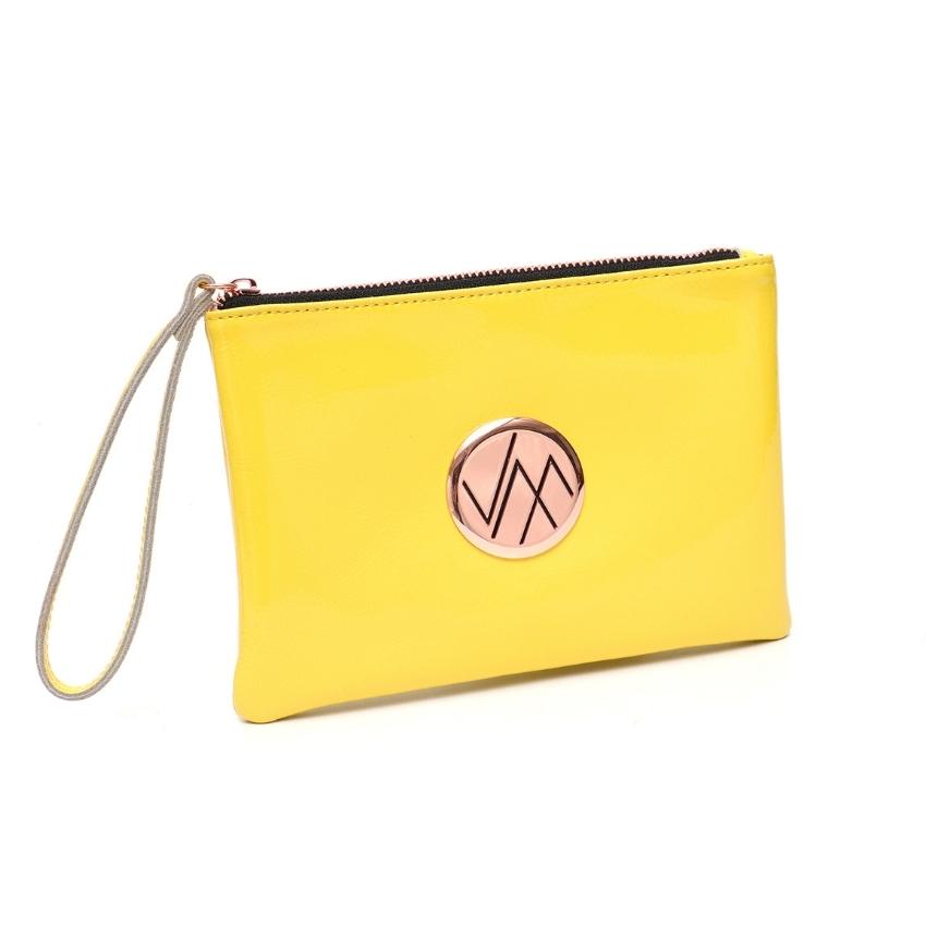 gia vera may genuine leather clutch bag