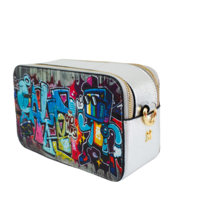 VERA MAY HUDA SILVER VEGAN FASHION HANDBAG