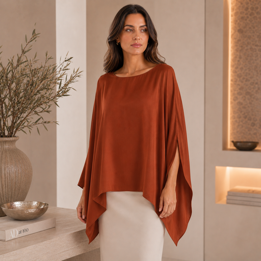 2780 Rust Vera May Italian Silk Top
