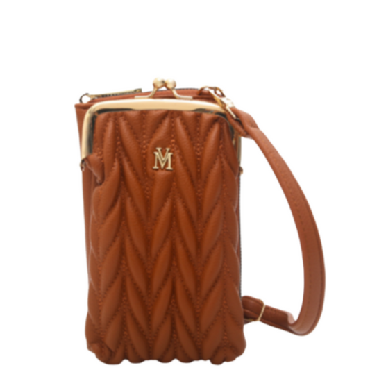 VERA MAY KALI BROWN VEGAN LEATHER HANDBAG