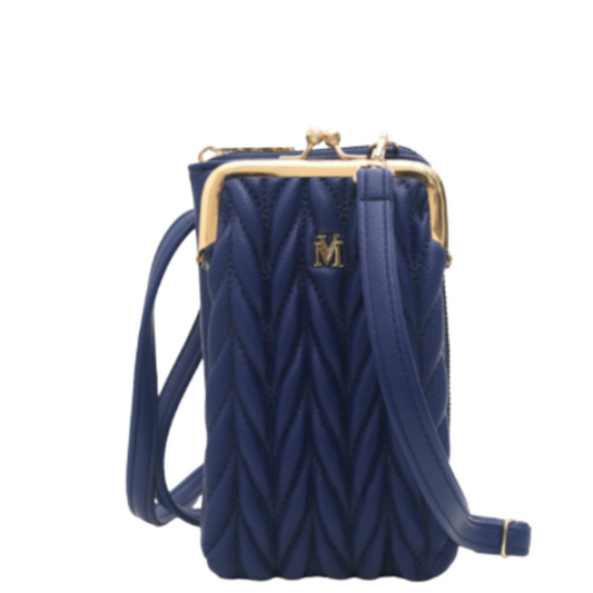 VERA MAY KALI BLUE VEGAN LEATHER HANDBAG