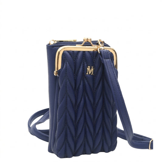 VERA MAY KALI BLUE VEGAN LEATHER HANDBAG