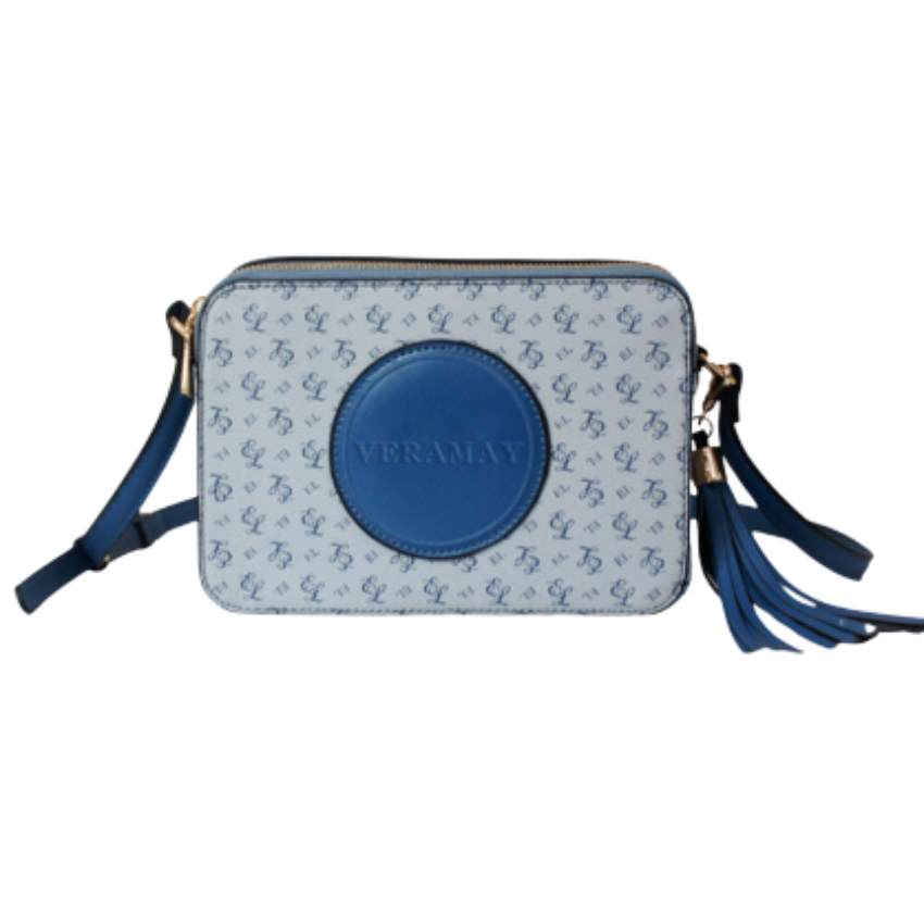 VERA MAY KINDLE BLUE VEGAN LEATHER HANDBAG