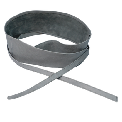 VERA MAY LB001 GREY LEATHER BELT