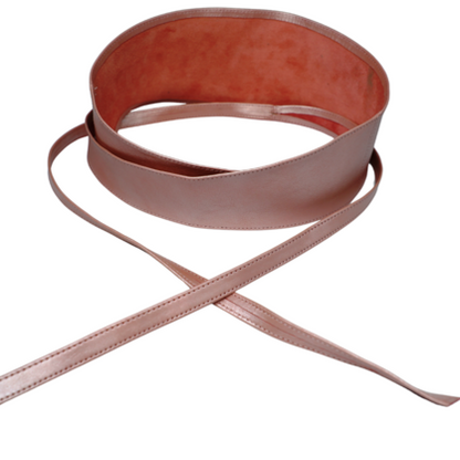 VERA MAY LB001 MET.PINK LEATHER BELT