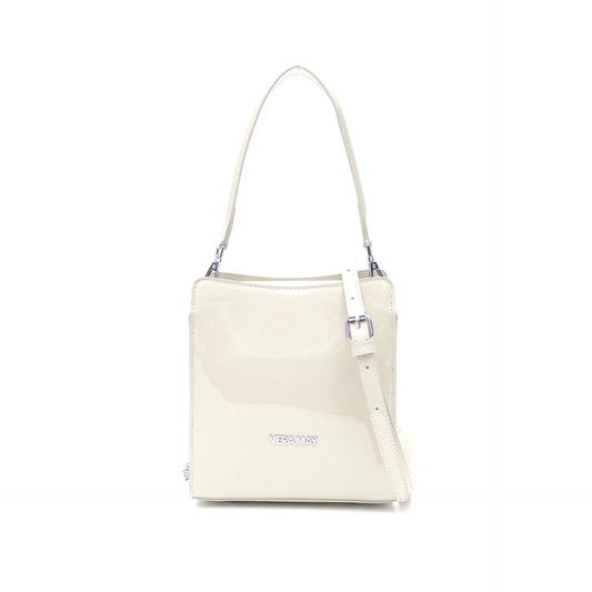 VERA MAY LEWIN PEARL SHINY PATENT VEGAN LEATHER HANDBAG