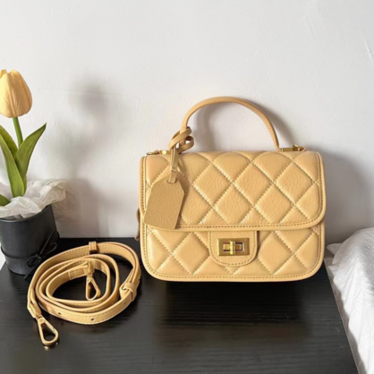LONDYN GENUINE LEATHER VERA MAY YELLOW HANDBAG