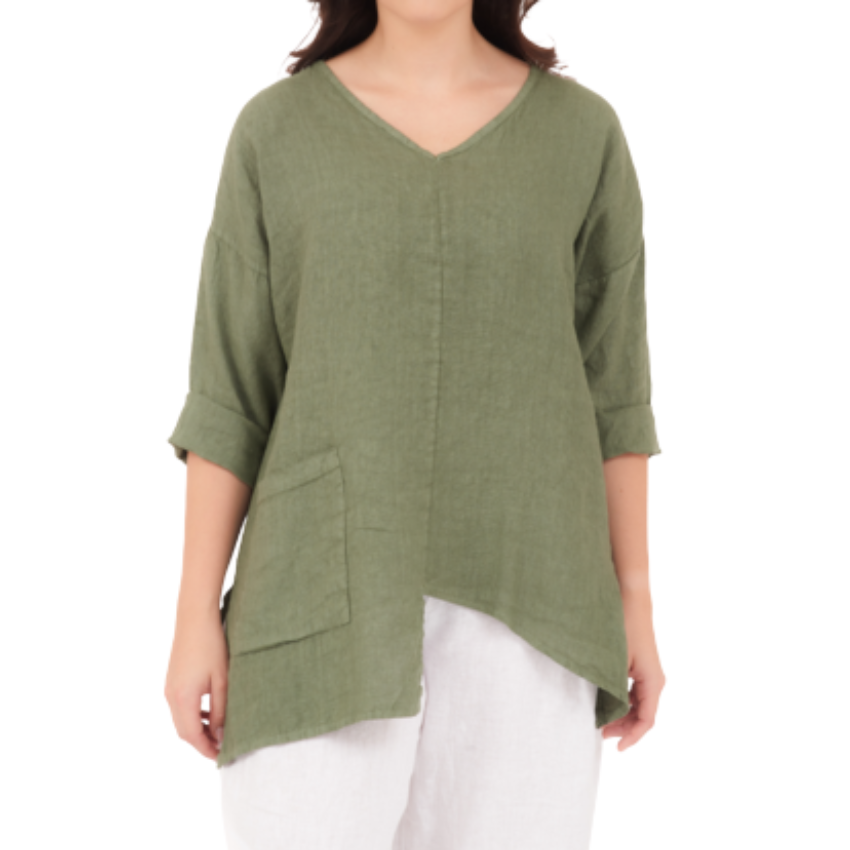 6669 MILITARE ITALIAN LINEN TOP