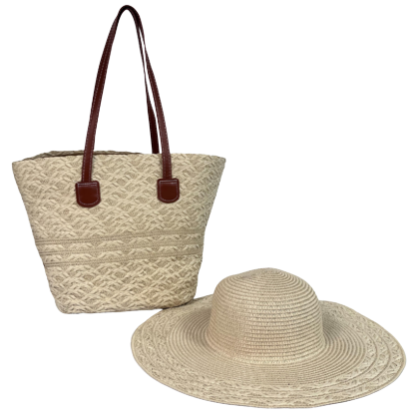VERA MAY MAUI BEIGE BEACH BAG