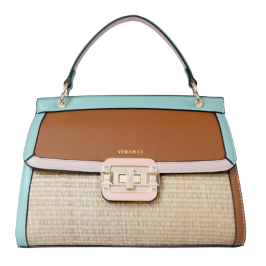 VERA MAY MENSIA BROWN VEGAN LEATHER HANDBAG