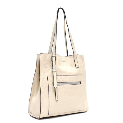 MORRIS GENUINE LEATHER VERA MAY WHITE HANDBAG