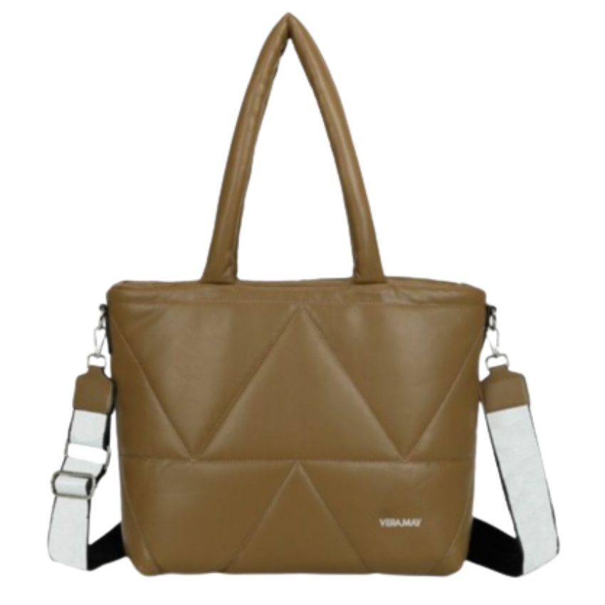 VERA MAY ORLA TAUPE VEGAN FASHION HANDBAG