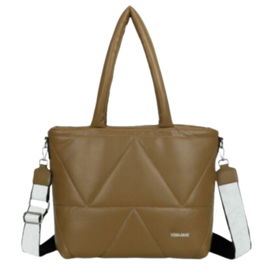 VERA MAY ORLA TAUPE VEGAN FASHION HANDBAG