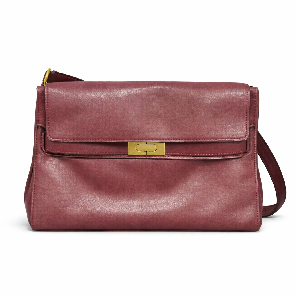 VERA MAY OXFORD BURGUNDY VEGAN FASHION HANDBAG
