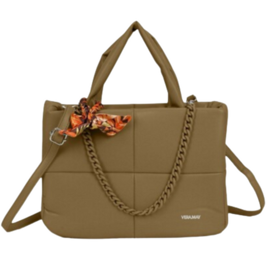 VERA MAY OXLEY TAUPE VEGAN FASHION HANDBAG