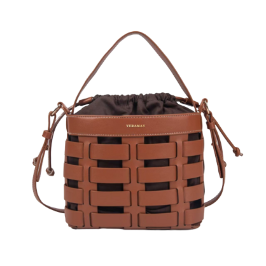 VERA MAY RENEE TAN VEGAN LEATHER HANDBAG