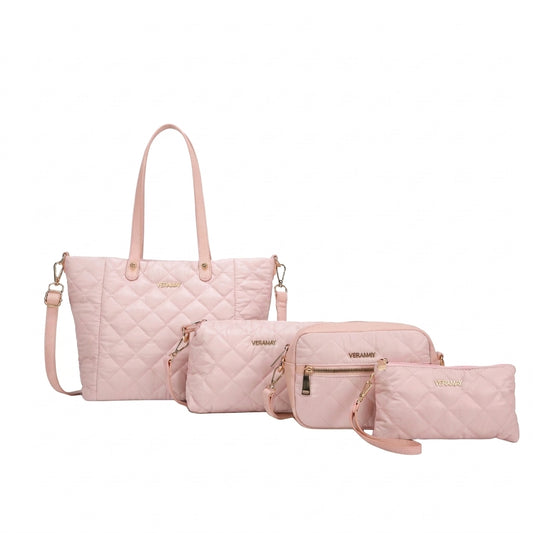 Vera May Sachie Set of 4 vegan fashion handbag - Marshmallow