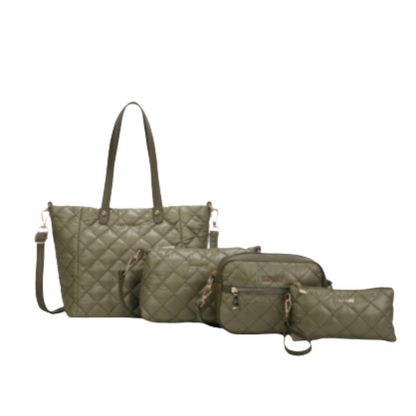 VERA MAY SACHIE OLIVE SET OF 4 VEGAN FASHION HANDBAG