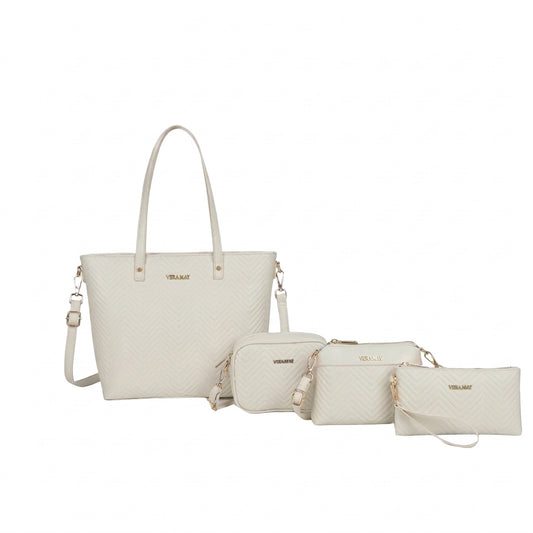 SAPINA Beige - Set of 4 Vegan Fashion Handbag