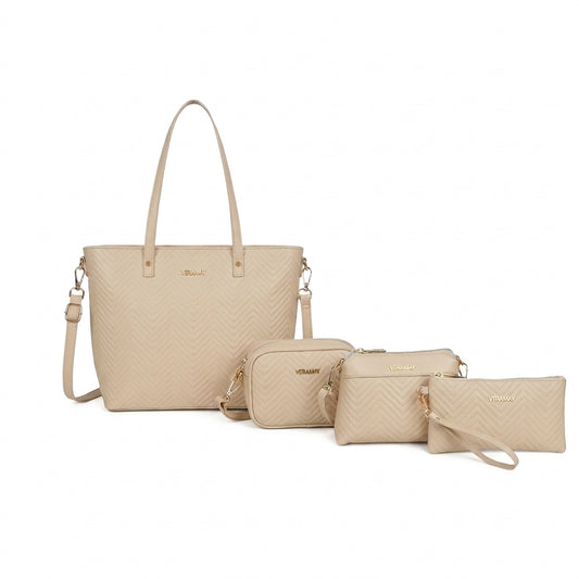 SAPINA Latte - Set of 4 Vegan Fashion Handbag