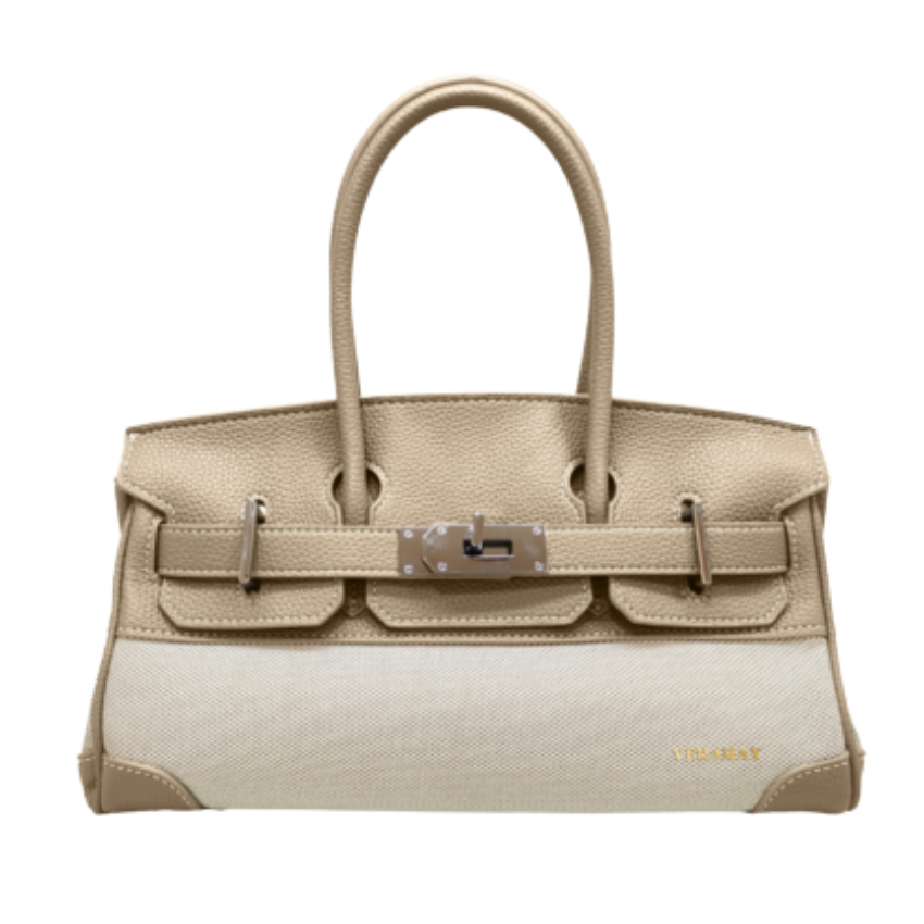 VERA MAY SAVOY BEIGE VEGAN LEATHER HANDBAG