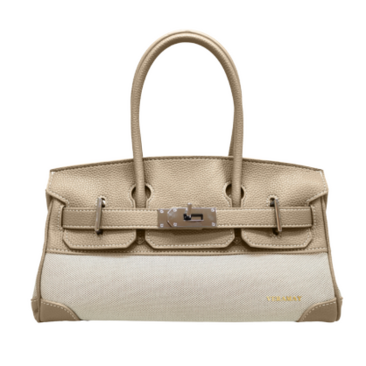VERA MAY SAVOY BEIGE VEGAN LEATHER HANDBAG
