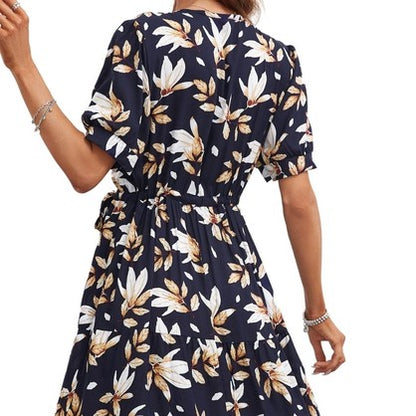 Boho Vera May Floral Navy Dress SCJM050