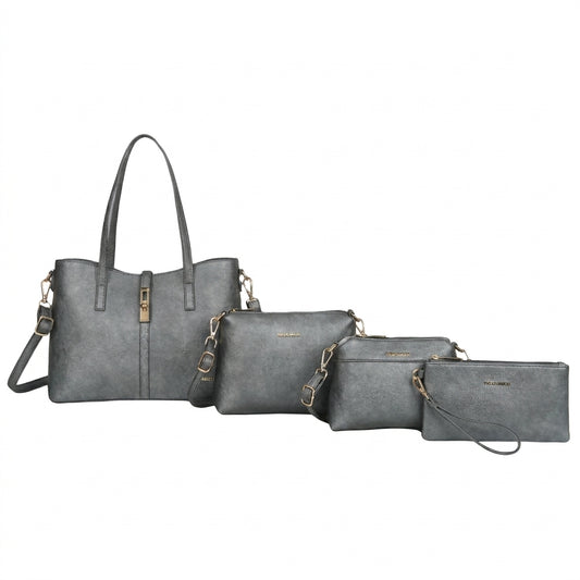 SEDONA Gunmetal - Set of 4 Vegan Fashion Handbag